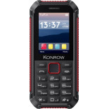 Konrow Stone Lite - Téléphone Antichoc Certifié IP65 - 2.4'' - Double Sim - Noir / Rouge