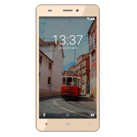 Konrow Link 55 - Smartphone 4G LTE - Android 6.0 Marshmallow - Ecran 5.5'' - 8Go - Double Som - Or