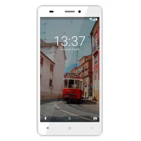 Konrow Link 55 - Smartphone 4G LTE - Android 6.0 Marshmallow - Ecran 5.5'' - 8Go - Double Som - Blanc
