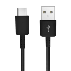 Câble Data Micro USB Type C - 1m - Noir (Compatible Android, En Vrac)