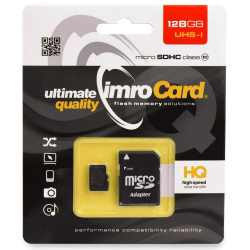 Carte Mémoire Imro 128 Go (Avec Adaptateur carte SD)