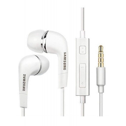 Samsung EHS64AVFWE - Écouteur Intra Auriculaire d'Origine - Prise Jack 3.5 - Blanc (En Vrac)