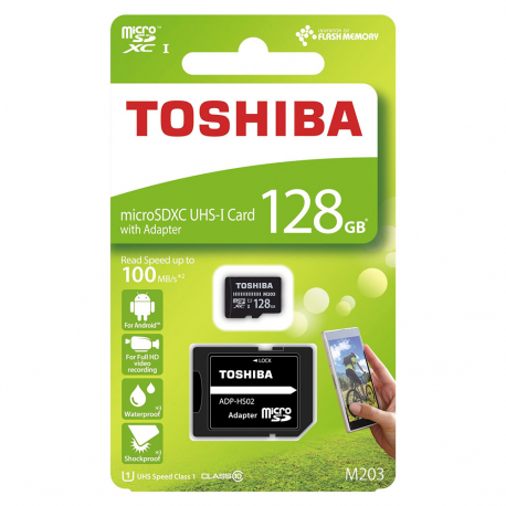 Carte Mémoire Toshiba 128 Go (Avec Adaptateur carte SD)