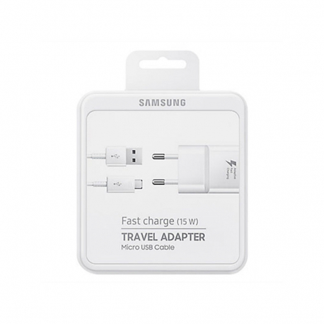 Chargeur Original Samsung 2A câble + prise blanc