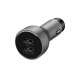 Huawei AP38 - Chargeur Voiture Complet,  Adaptateur Fast Charge 2 Ports USB - 2A/5A - Gris (Emballage Originale)