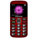 Konrow Senior - Écran 2'' - Double Sim - Rouge (Dock de charge Fourni)