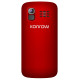 Konrow Senior - Écran 2'' - Double Sim - Rouge (Dock de charge Fourni)