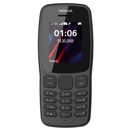 Nokia 106 - Double Sim - Noir (Version NON Garantie*)