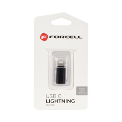 Adaptateur USB Type-C Vers Lightning  - Noir (Blister)