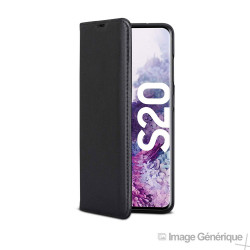 Étui à Rabat Similicuir pour Samsung Galaxy S20 - Noir