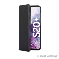 Étui à Rabat Similicuir pour Samsung Galaxy S20 Plus - Noir