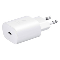 Samsung EP-TA800EB - Adaptateur Secteur USB Type C (25W, Fast Charge, Blanc) - Original, Bulk