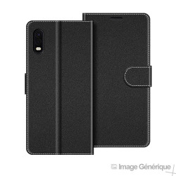Étui à Rabat Similicuir pour Samsung Galaxy Xcover Pro - Noir