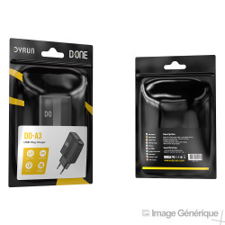 Adaptateur Secteur USB Universel - 2.4A, Fast Charge, Noir (Compatible, Blister)