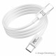 Câble Data Type-C Vers Type-C - 1m - Blanc - (Compatible, Blister)