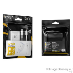 Chargeur Secteur Complet - Adaptateur USB Type-C 20W & Câble Lightning Vers USB Type-C Détachable, Blanc (Compatible, Blister)