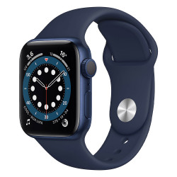 Apple Watch Serie 6 Blue (40mm, Sport Band GPS) Bracelet Bleu