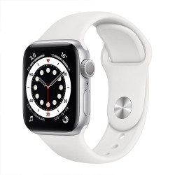 Apple Watch Serie 6 (44mm, Sport Band GPS) Bracelet Blanc