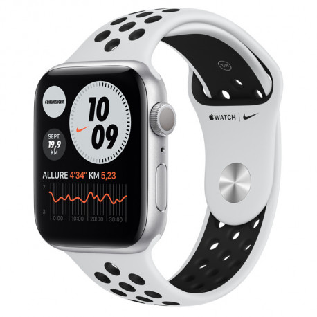 Apple Watch Nike Serie 6 (44mm, Sport Band GPS) Bracelet Nike Argent