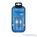 Câble Data Type-C Vers USB - 1m - Blanc - (Compatible, Blister)