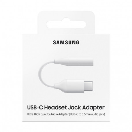 Samsung EE-UC10JUWEGWW - Adaptateur USB Type C Vers Jack 3.5 - Blanc (Emballage Originale)