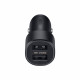 Samsung EP-L1100NBEGWW - Adaptateur Allume Cigare - 2 Ports USB - 15W, Fast Charge, Noir (Emballage Originale)