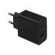 Samsung EP-TA220NBEGEU - Adaptateur Secteur Duo USB Type C & USB A - 35W, Noir (Emballage Original)