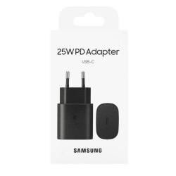 Samsung EP-TA800NBEGEU - Adaptateur Secteur USB Type C - 25W, Noir (Emballage Original)