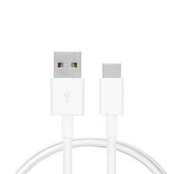 Câble Data Type C vers USB  (1m, Blanc) - En vrac