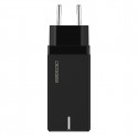 Doogee - Adaptateur Secteur 2 Port USB Type C & 1 Port USB (Charge rapide 65W) - Blister, Noir