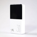 Power X Q500 - Batterie externe (30 000 mAh, Ecran LCD, 3 Entrées) Blanc