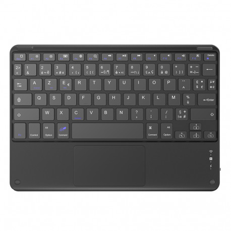 Clavier sans fil QWERTY, Compatible iOS / Android / Windows, Noir