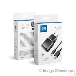 CHARGEUR SECTEUR + CABLE USB ORIGINAL SAMSUNG NOIR RECHARGE CHARGE RAPIDE  2A