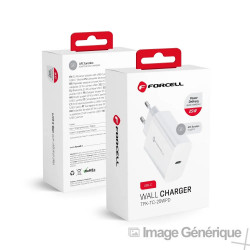 Adaptateur Secteur USB Type-C - 25W, Charge rapide Blanc - Blister