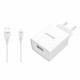 Konrow KK12AATL - Chargeur Secteur Complet (Adaptateur USB 12W & Câble Lightning détachable, 1m) Blanc (Compatible, Blister)