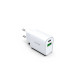 Konrow KC20ACW - Adaptateur Secteur 2 Ports Type A & Type C - Charge rapide 20W, Blanc (Compatible, Blister)