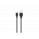 Konrow KCATCPB2 - Câble USB Type C vers Type A (2 M - 3A) - Noir (Compatible, Blister)