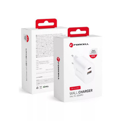 Forcell - Adaptateur Secteur 2 Ports (Port Type A et Type C, 30W, Blanc) Emballage Original