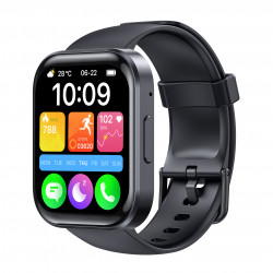 Oukitel BT103 (Montre Connectée Robuste - 1.91'' - Réponds aux appels) Noir