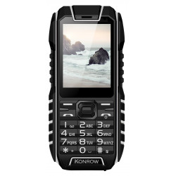 Téléphone Antichoc Konrow Stone - 2.4'' - Noir / Blanc